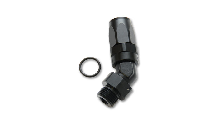 Male -8AN x 3/4-16 45 Degree Hose End Fitting