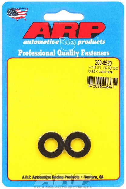 7/16 ID x 13/16 OD Black Washers (2pk)