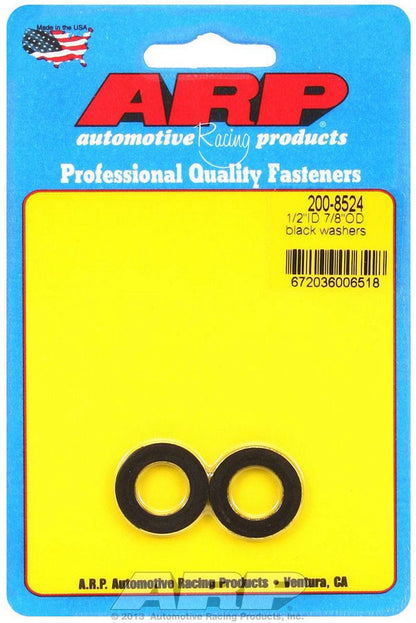 Black Washers - 1/2 ID x 7/8 OD (2pk)