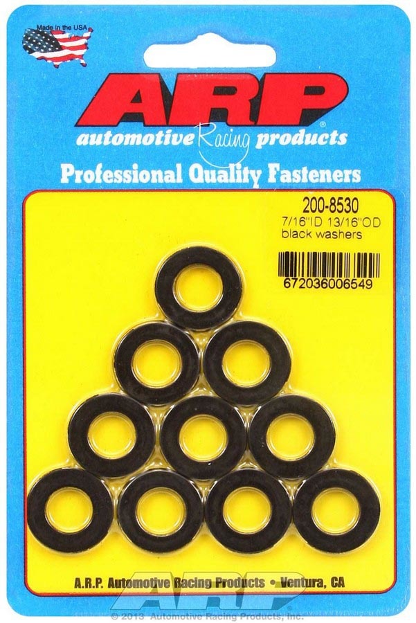 Black Washers - 7/16 ID x 13/16 OD (10)