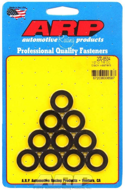 Black Washers - 1/2 ID x 7/8 OD (10)