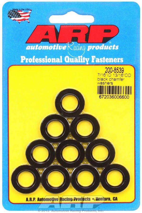 Black Washers - 7/16 ID x 13/16 OD (10)