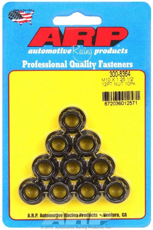 10mm x 1.25 12pt. Nuts (10)