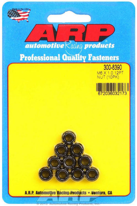 6mm x 1.00 12pt. Nuts (10)