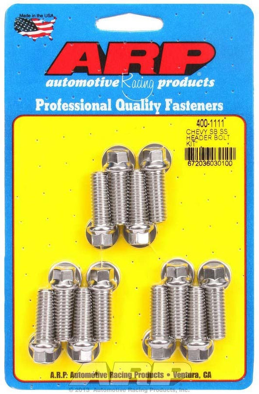 S/S Header Bolt Kit - 3/8 x 1.00 UHL (12)