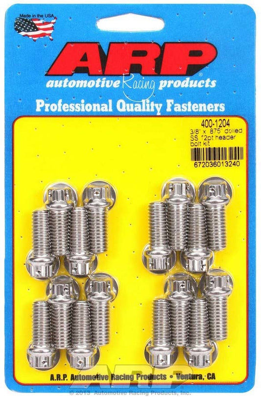 S/S Header Bolt Kit - 3/8 x .875 UHL (16)