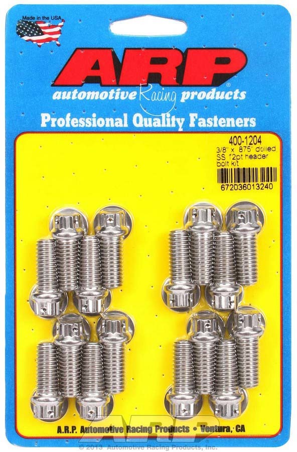 S/S Header Bolt Kit - 3/8 x .875 UHL (16)