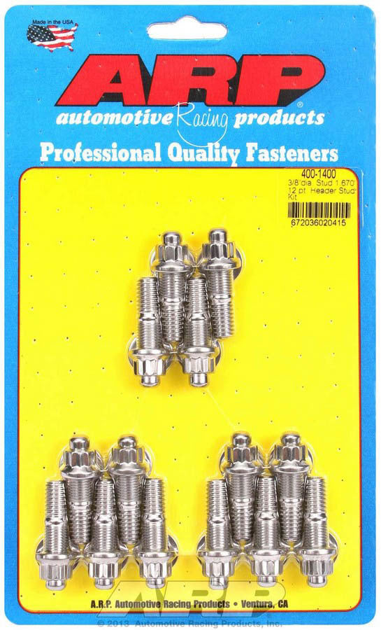 S/S Header Stud Kit - 3/8 x .750 UHL (14)