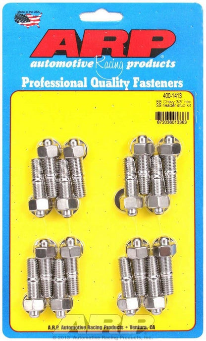 S/S Header Stud Kit - 3/8in x 1.670in OAL (16)