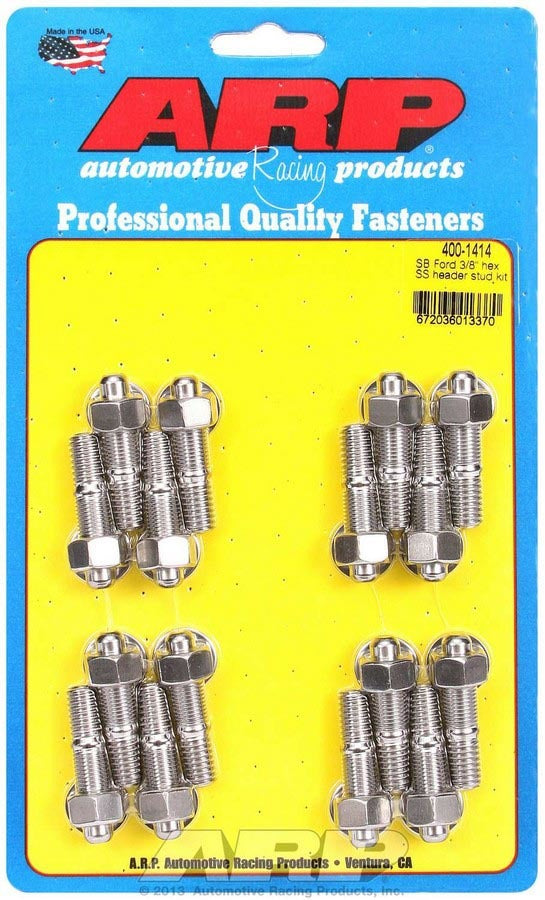 S/S Header Stud Kit - 3/8in x 1.670in OAL (16)