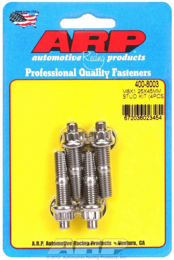 S/S Stud Kit - (4) M8 x 1.25in x  45mm