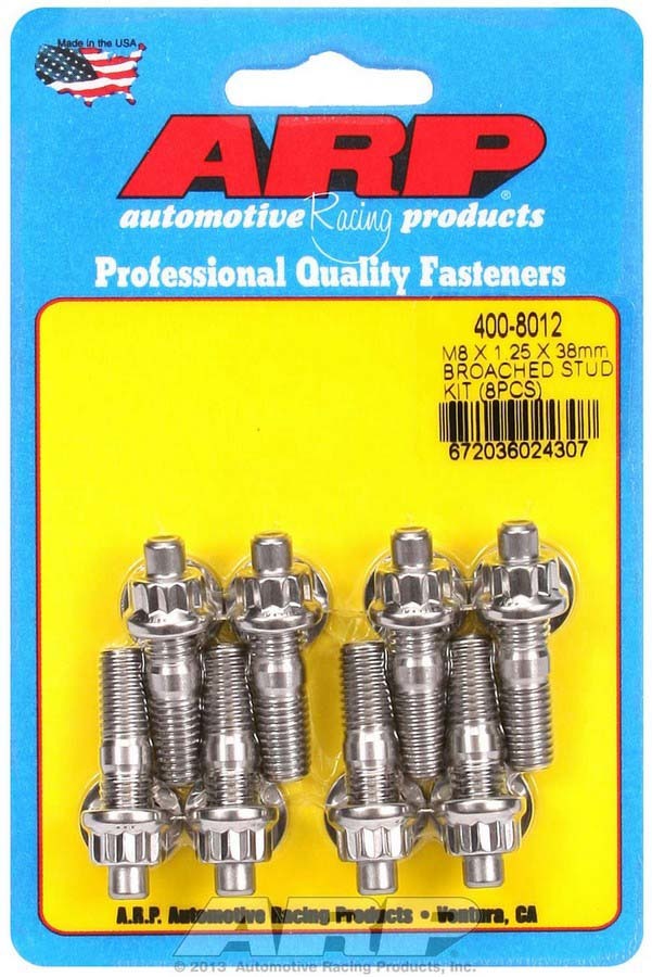 Stud Kit - Broached 8pk 8mm x 1.25 x 38mm