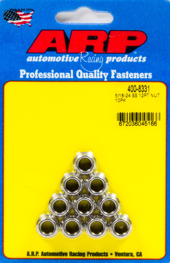 5/16-24 SS 12pt Nut Kit (10pk)