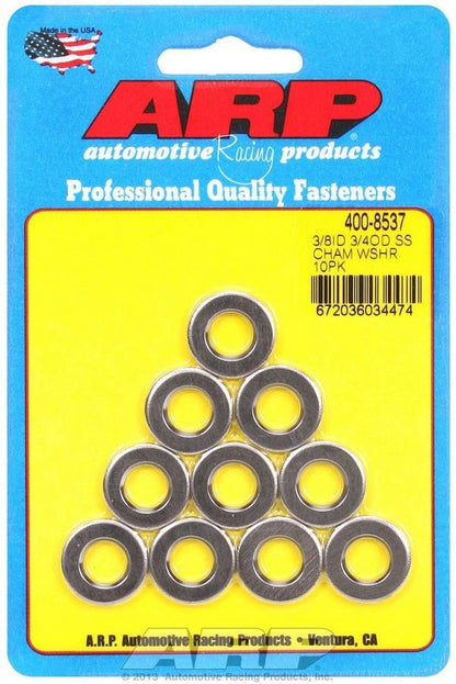 S/S Flat Washers - 3/8 ID x 3/4 OD (10)