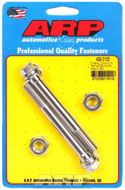 Chevy S/S Motor Mount to Frame Bolt Kit - 6pt.