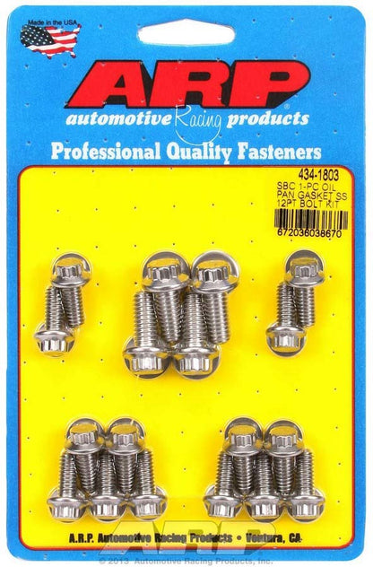 SBC S/S Oil Pan Bolt Kit 12pt.