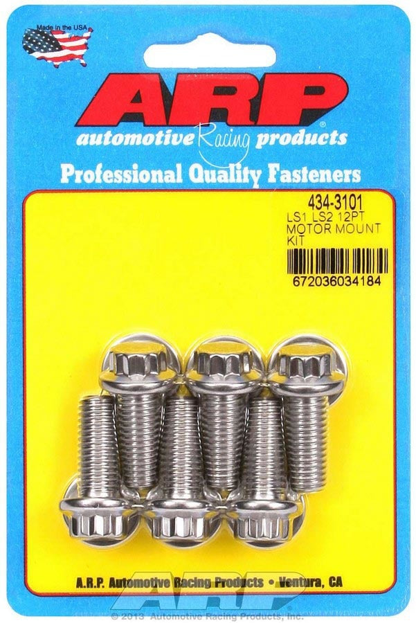 S/S Motor Mount Bolt Kit 12pt. LS1/LS2