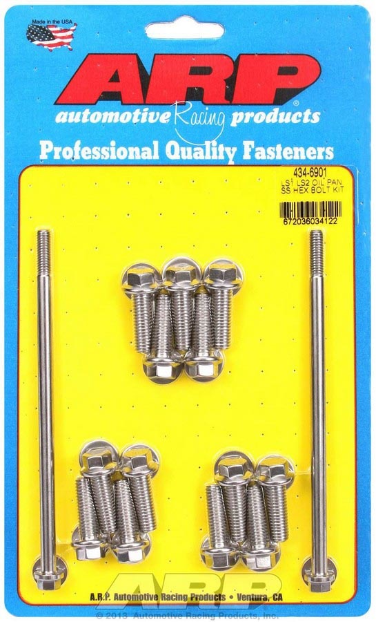 S/S Oil Pan Bolt Kit 6pt. LS1/LS2