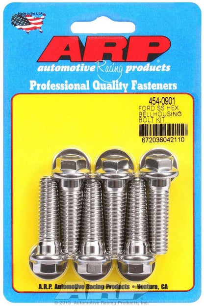 S/S Bellhousing Bolt Kit - 6pt. Ford