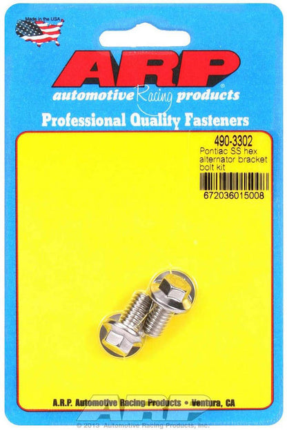 Pontiac S/S Alternator Bracket Bolt Kit 6pt.