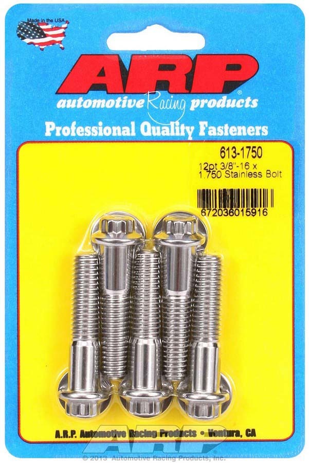 S/S Bolt Kit - 12pt. (5) 3/8-16 x 1.750