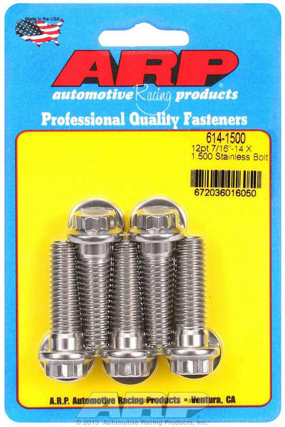 S/S Bolt Kit - 12pt. (5) 7/16-24 x 1.500