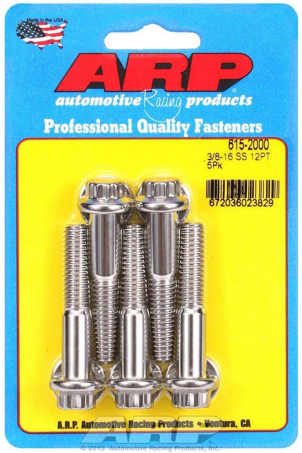 S/S Bolt Kit - 12pt. (5) 3/8-16 x 2.000