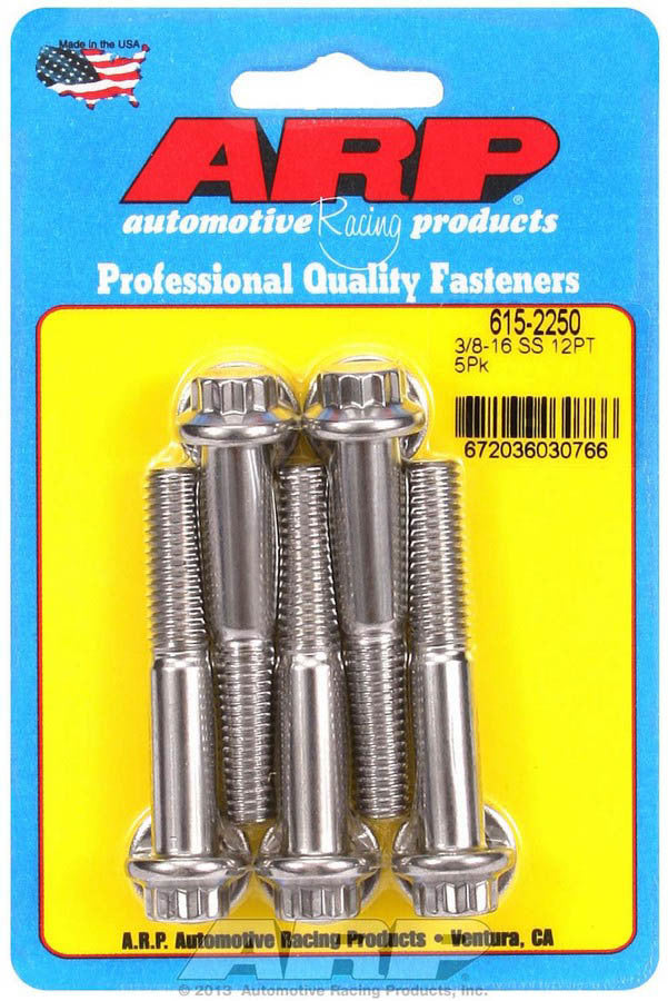 S/S Bolt Kit 12pt 5pk 3/8-16 x 2.250