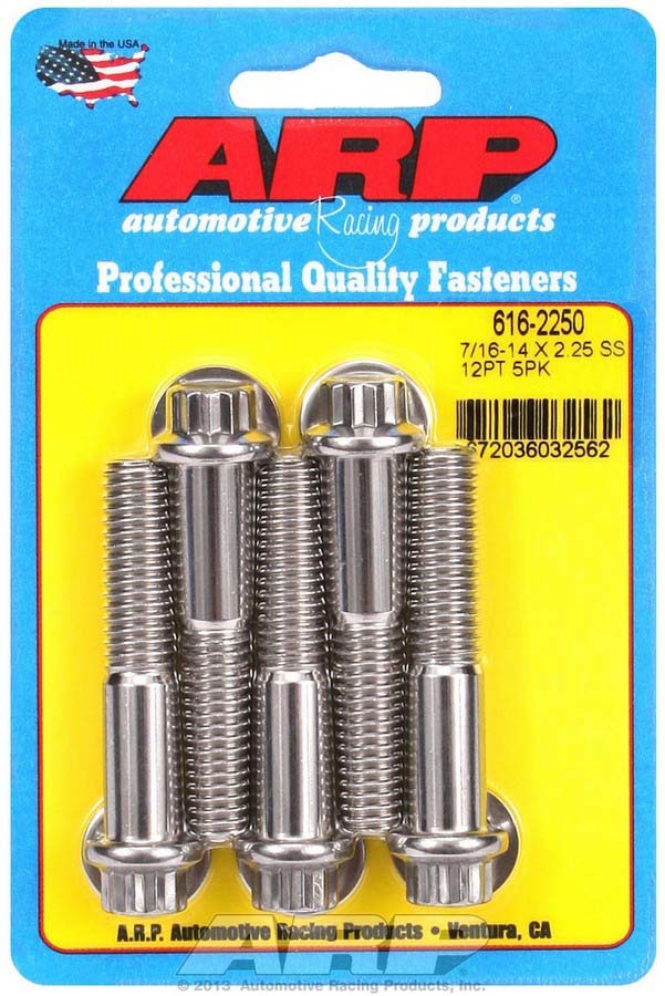 S/S Bolt Kit - 12pt. (5) 7/16-14 x 2.250