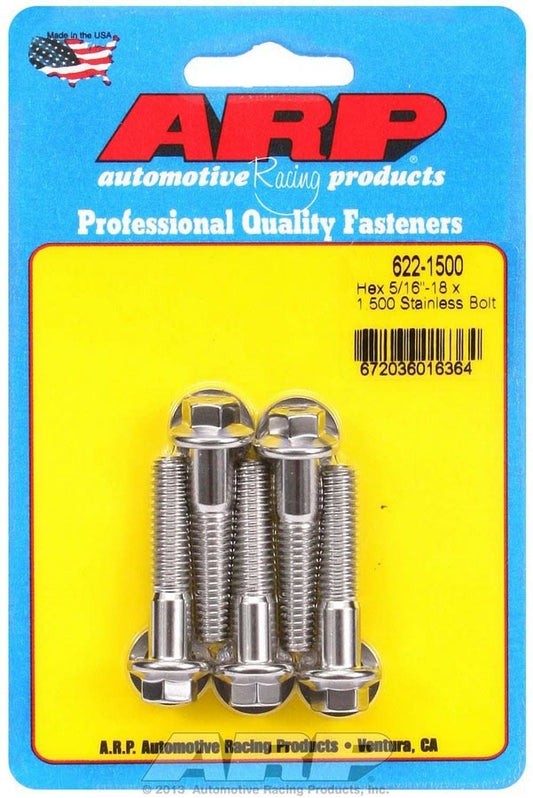 S/S Bolt Kit - 6pt. (5) 5/16-18 x 1.500