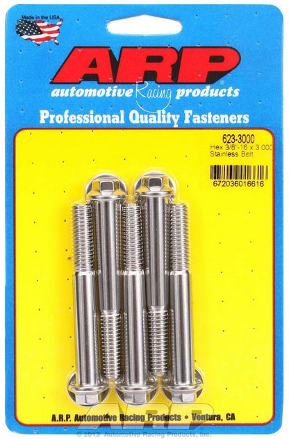 S/S Bolt Kit - 6pt. (5) 3/8-16 x 3.000