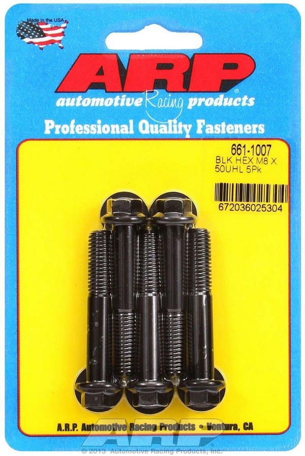 8mm x 1.25 x 50mm 6pt Bolt Kit (5pk)