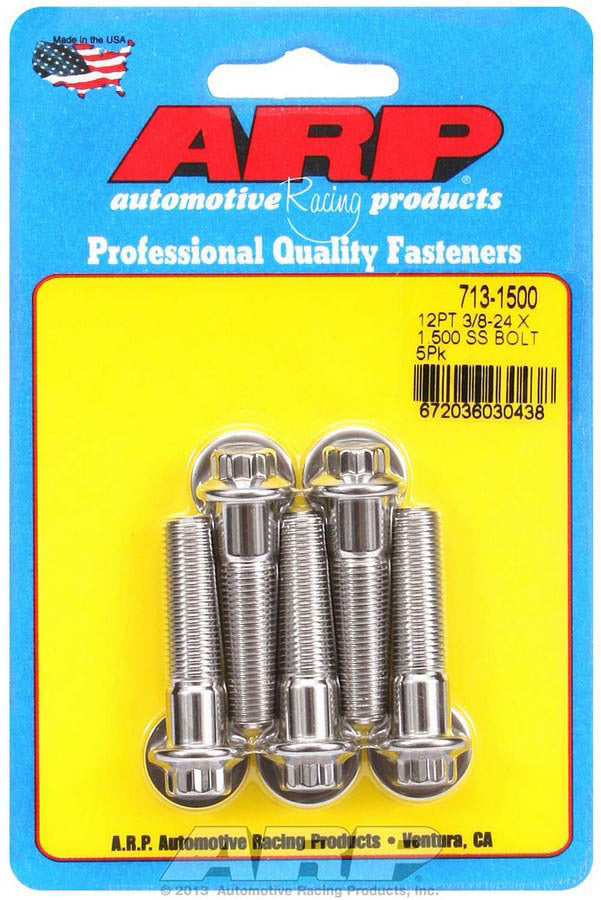 S/S Bolt Kit - 12pt. (5) 3/8-24 x 1.500