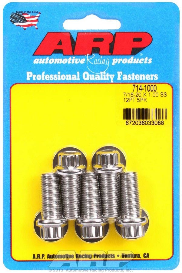 S/S Bolt Kit - 12pt. (5) 7/16-20 x 1.000