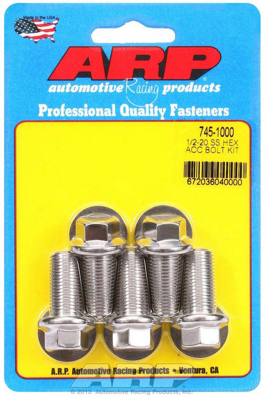 S/S Bolt Kit - 6pt. (5) 1/2-20 x 1.000