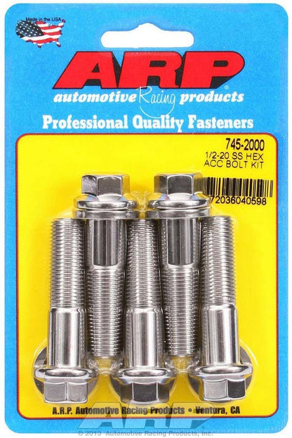 S/S Bolt Kit - 6pt. (5) 1/2-20 x 2.000