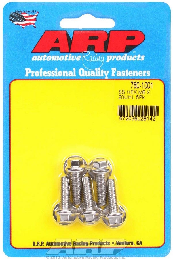 S/S Bolt Kit - 6pt. (5) 6mm x 1.00 x 20mm