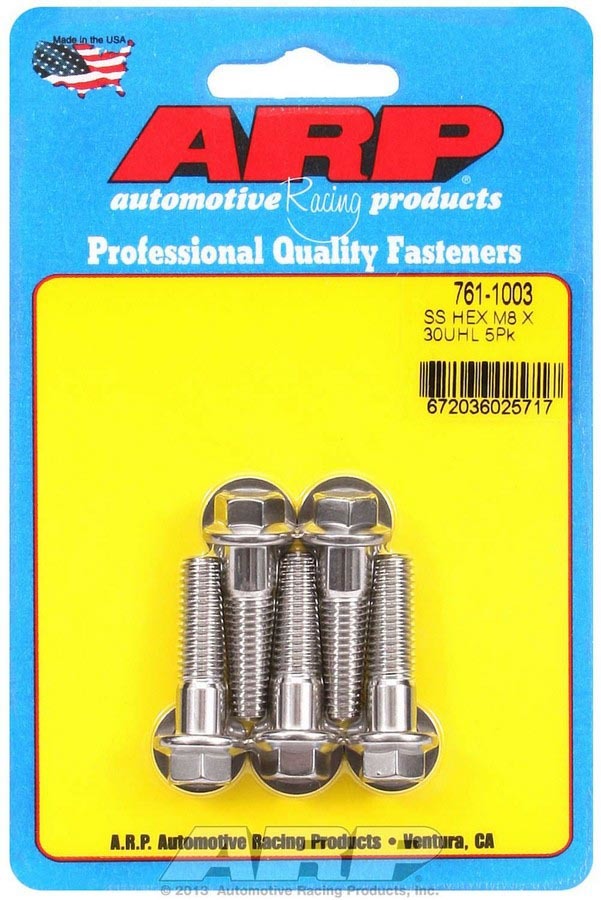 S/S Bolt Kit - 6pt. (5) 8mm x 1.25 x 30