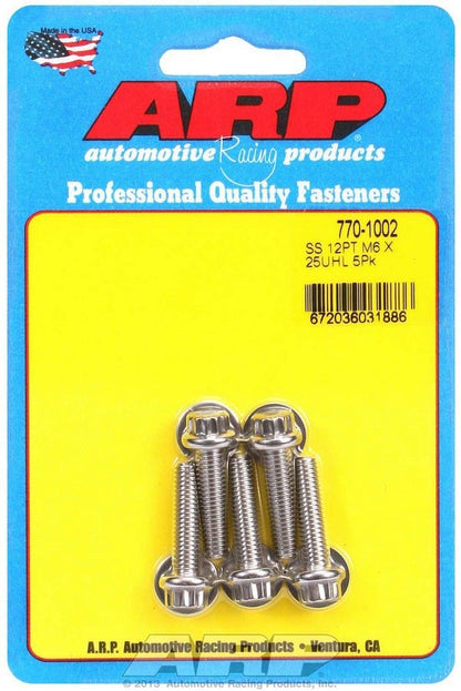 S/S Bolt Kit - 12pt. (5) 6mm x 1.00 x 25