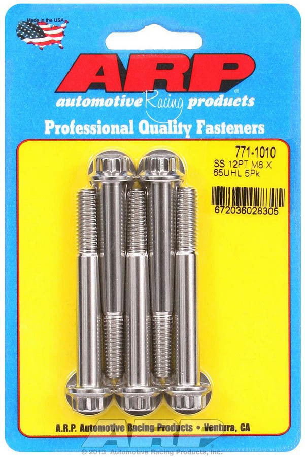 S/S Bolt Kit - 12pt. (5) 8mm x 1.25 x 65mm