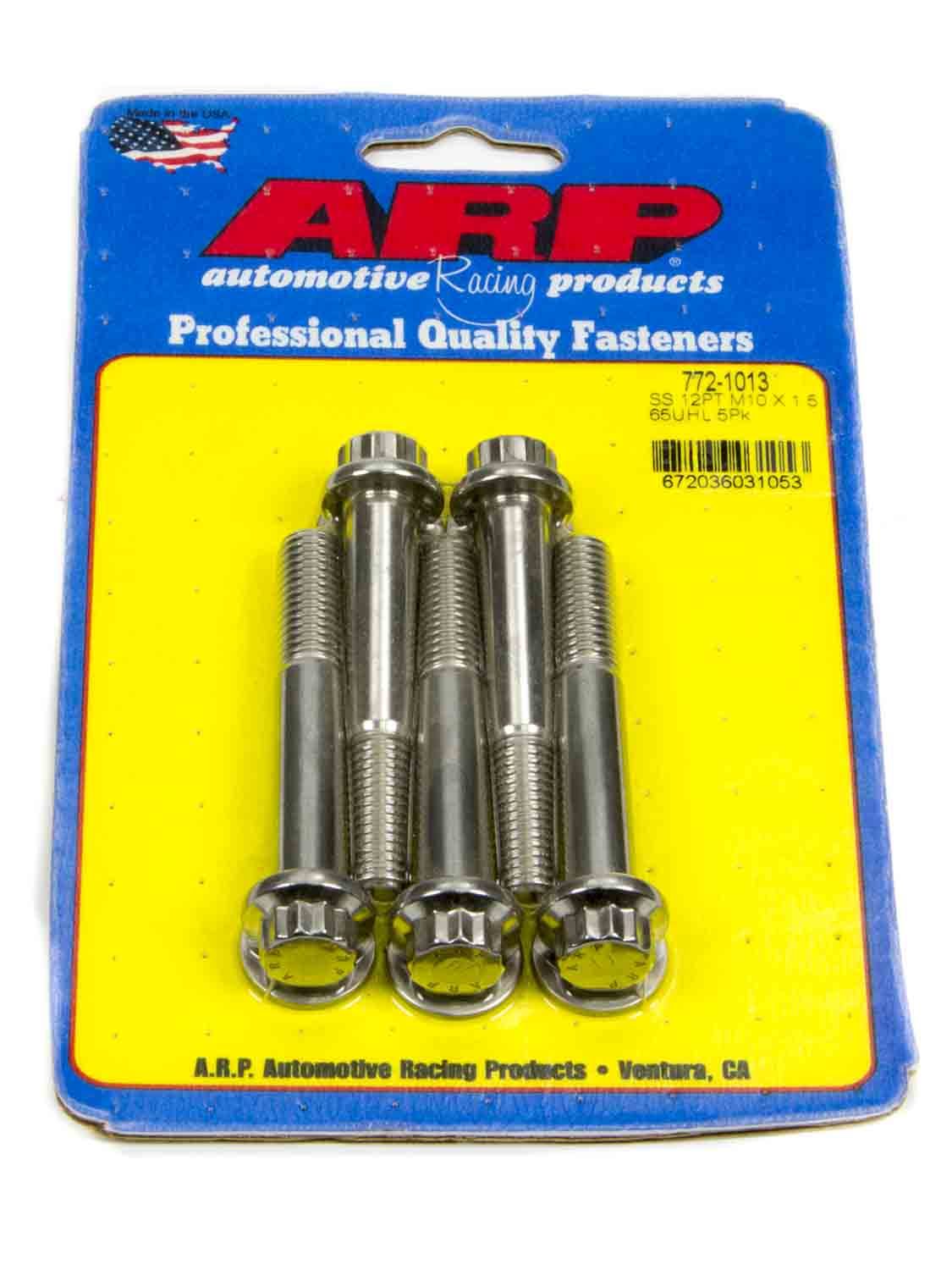 S/S Bolt Kit - 12pt. (5) 10mm x 1.5 x 65mm