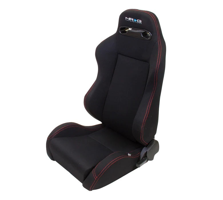 Seat Type-R  Reclinable Black Cloth w/Red Stitch