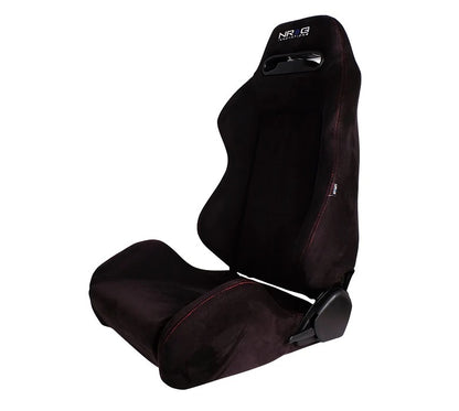 Seat Type-R  Reclinable Black Suede w/Red Stich