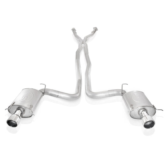 2004-07 Cadillac CTSV Stainless Works Catback Dual Turbo Chambered Mufflers X-Pipe Factory Connect