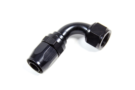 Hose Fitting #10 90 Deg. to #12 Hose Black