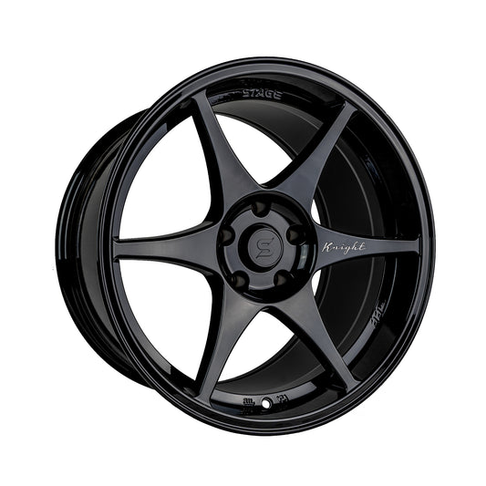 Stage Wheels Knight 18x10.5 +15mm 5x114.3 CB: 73.1 Color: Black