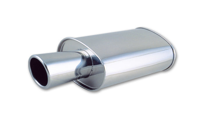 STREETPOWER Oval Muffler w/ 4in Round Angle Cut