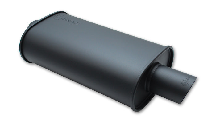 STREETPOWER FLAT BLACK O val Muffler 3.5in Inlet