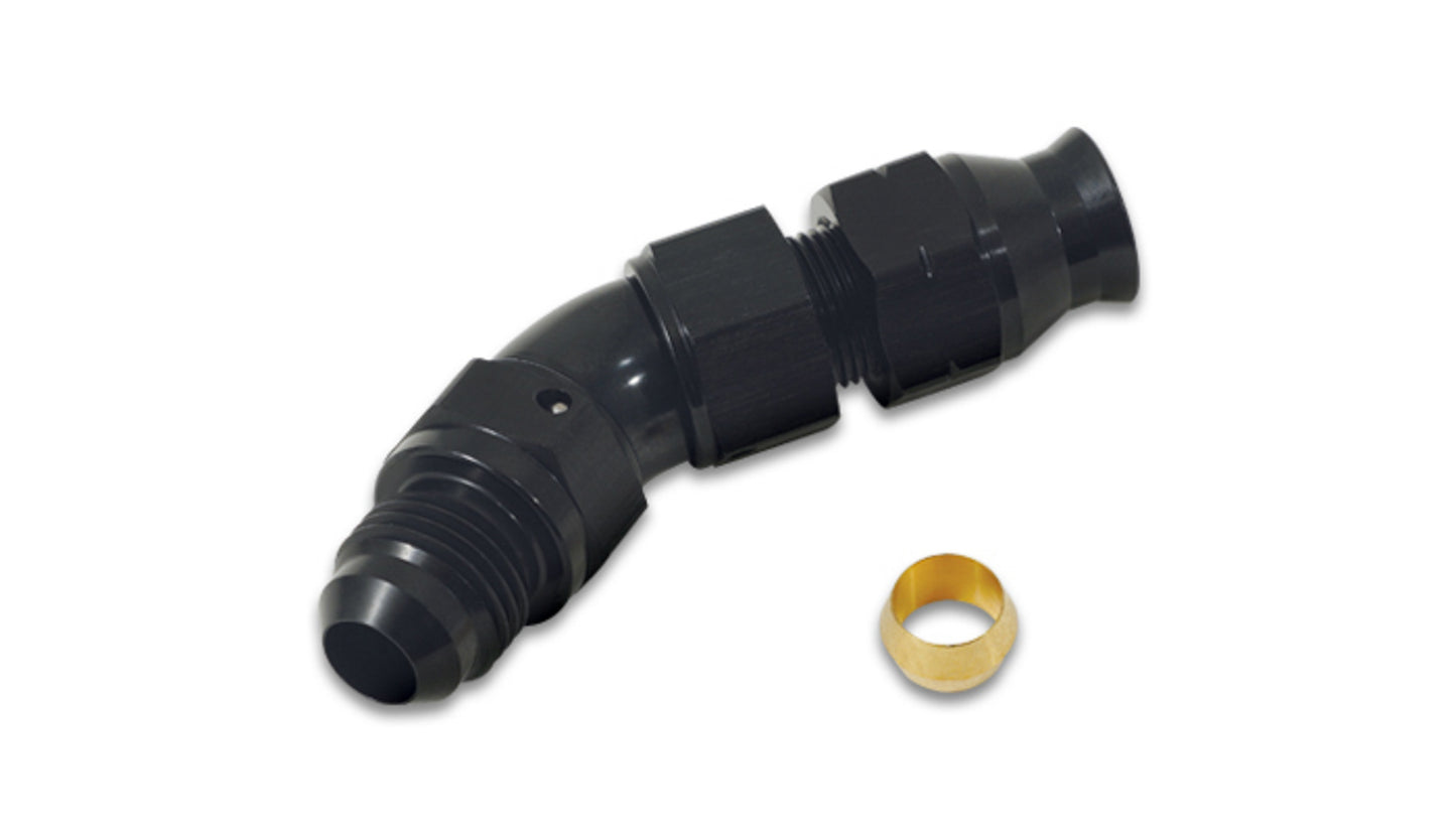 Fitting  Tube Adapter  4 5 degree  -6AN Male to 3