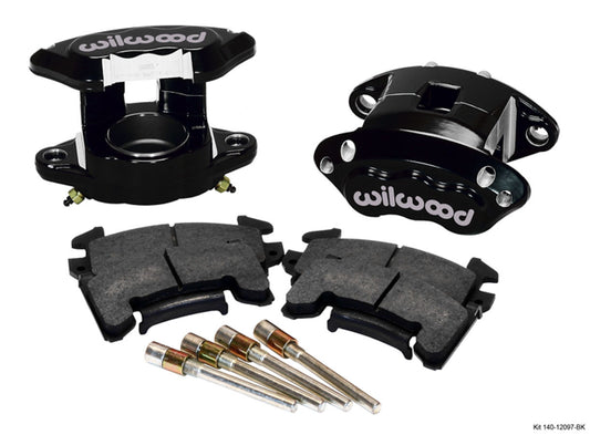 Front Caliper Kit D154/ Metric GM Blk Powdercoat